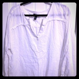 ‼️PRICE DROP‼️ Gap White 3/4 Sleeve Top